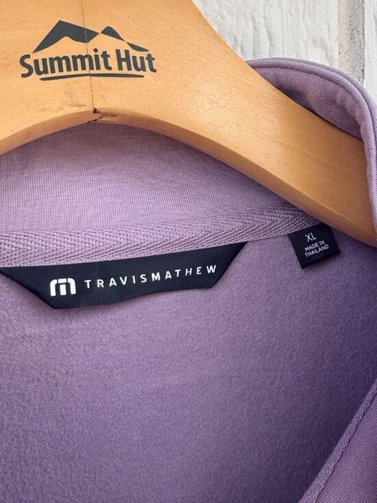 Travis Mathew Cloud 2.0 Quarter Zip Sweater Men's XL Powder Blue Elderberry Golf - Picture 5 of 15